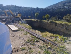 Construction d'une piscine béton à Falicon